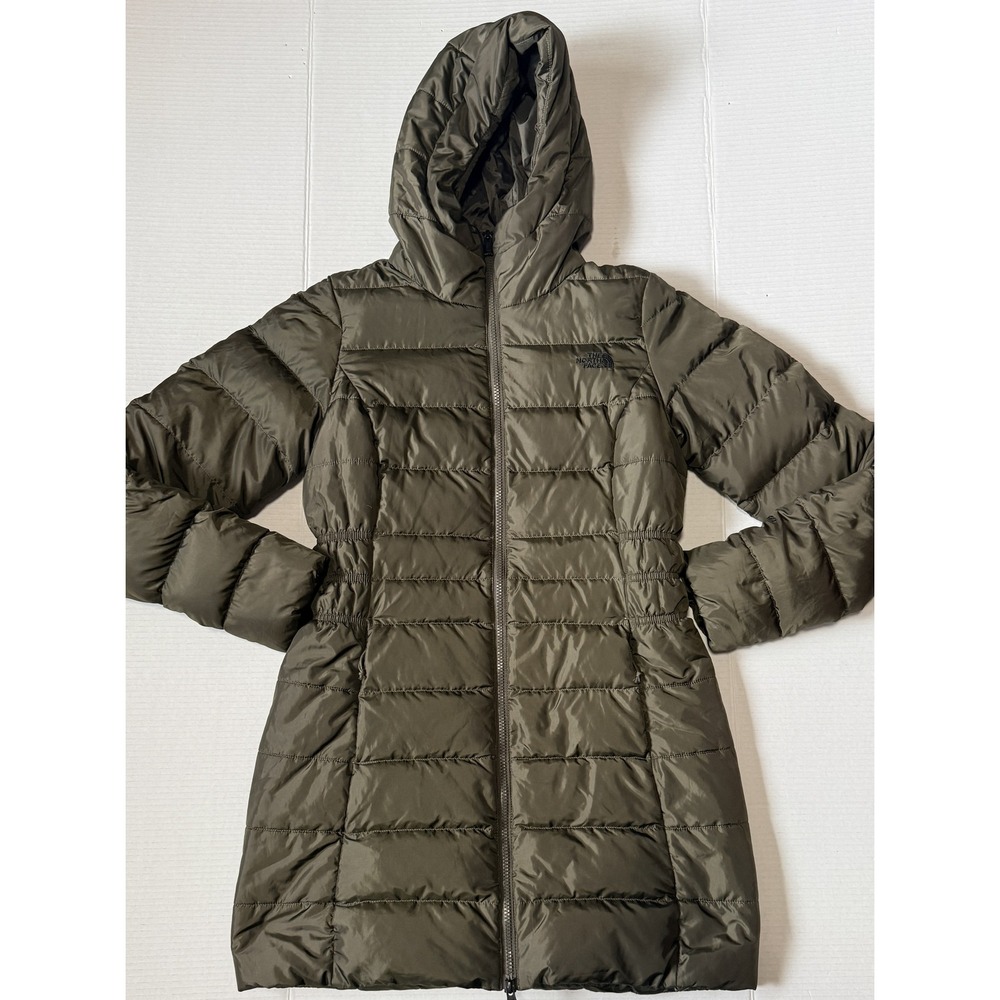 THE NORTH FACE - Women's Down Parka -Green 550 Fill Quilted Puffer Jacket -Small